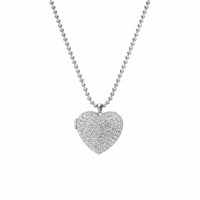 Hot Diamonds Memories Sterling Silver White Topaz Heart Locket D
