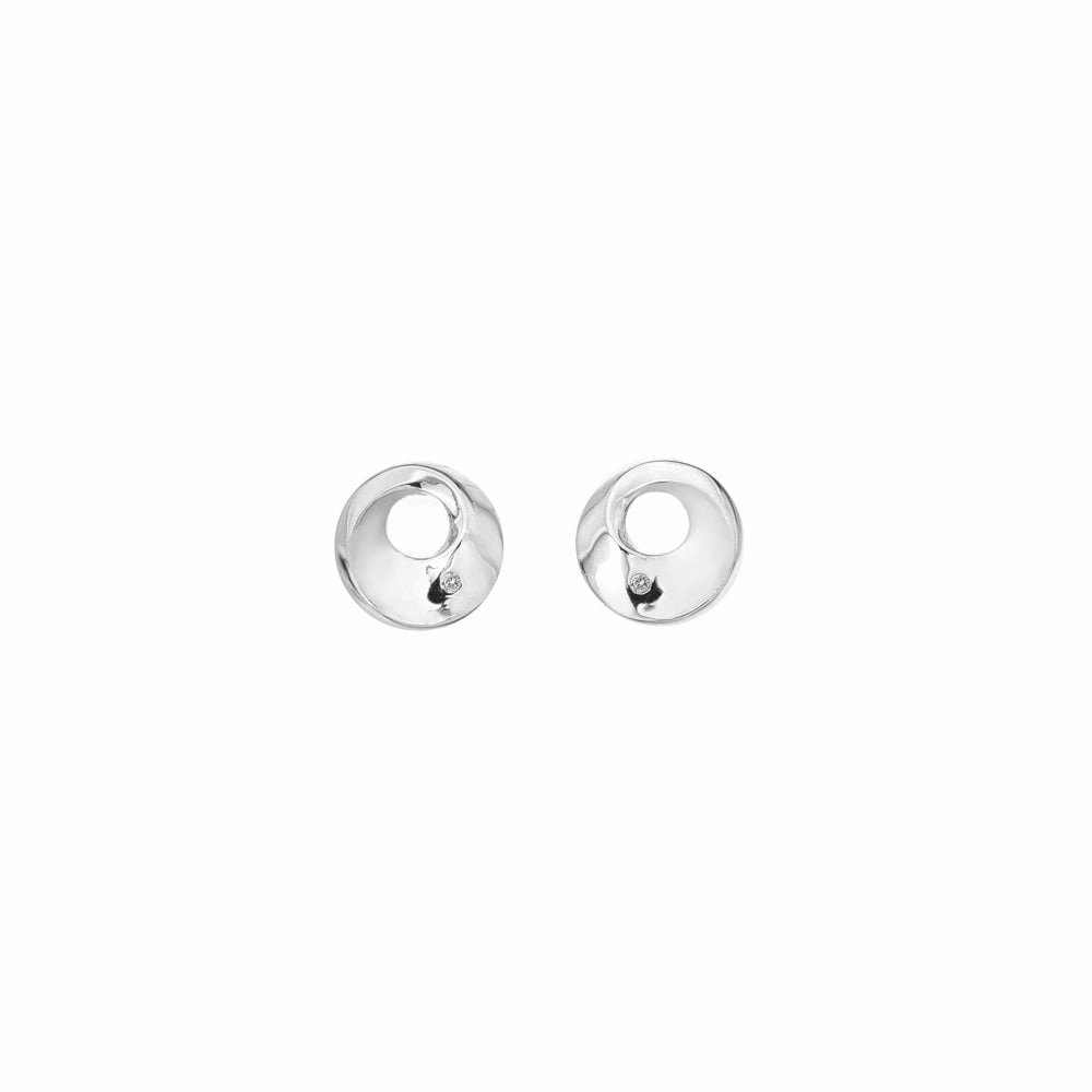 Hot Diamonds Quest Sterling Silver Circle Simple Stud Earrings