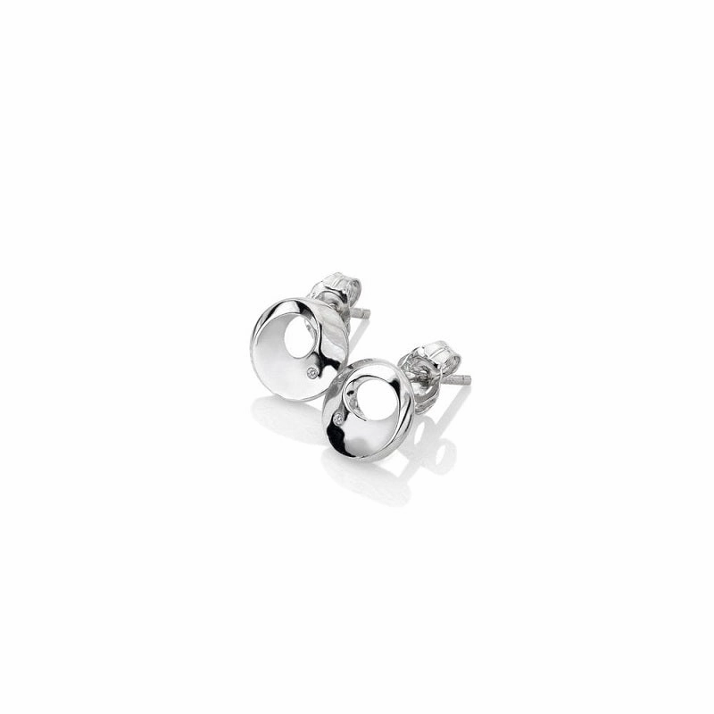 Hot Diamonds Quest Sterling Silver Circle Simple Stud Earrings