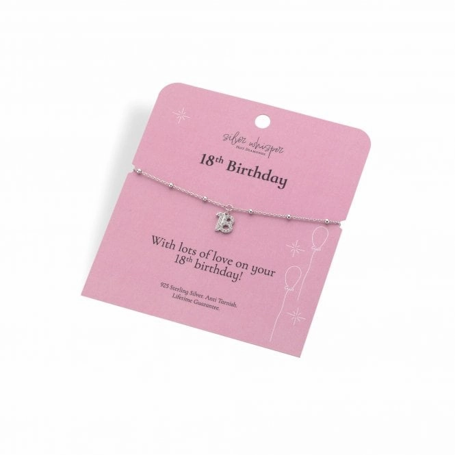 Hot Diamonds Silver Whisper Sterling Silver & Cubic Zirconia 18th Birthday Bracelet