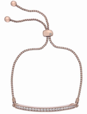Hot Diamonds Sterling Silver Rose Gold Zirconia Diamond Bracelet