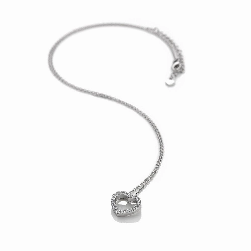 Hot Diamonds Striking Heart Sterling Silver Necklace D