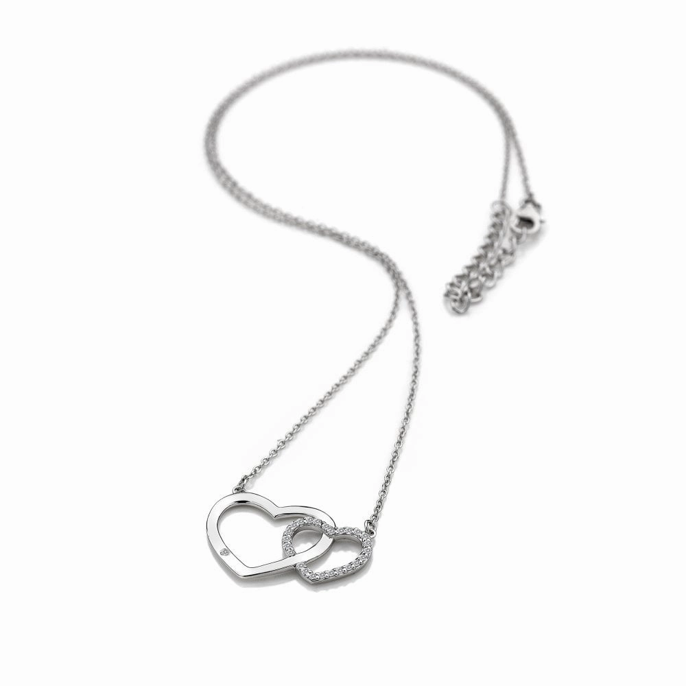 Hot Diamonds Striking Sterling Silver Heart Necklace
