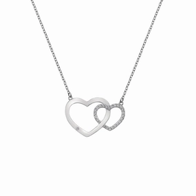 Hot Diamonds Striking Sterling Silver Heart Necklace