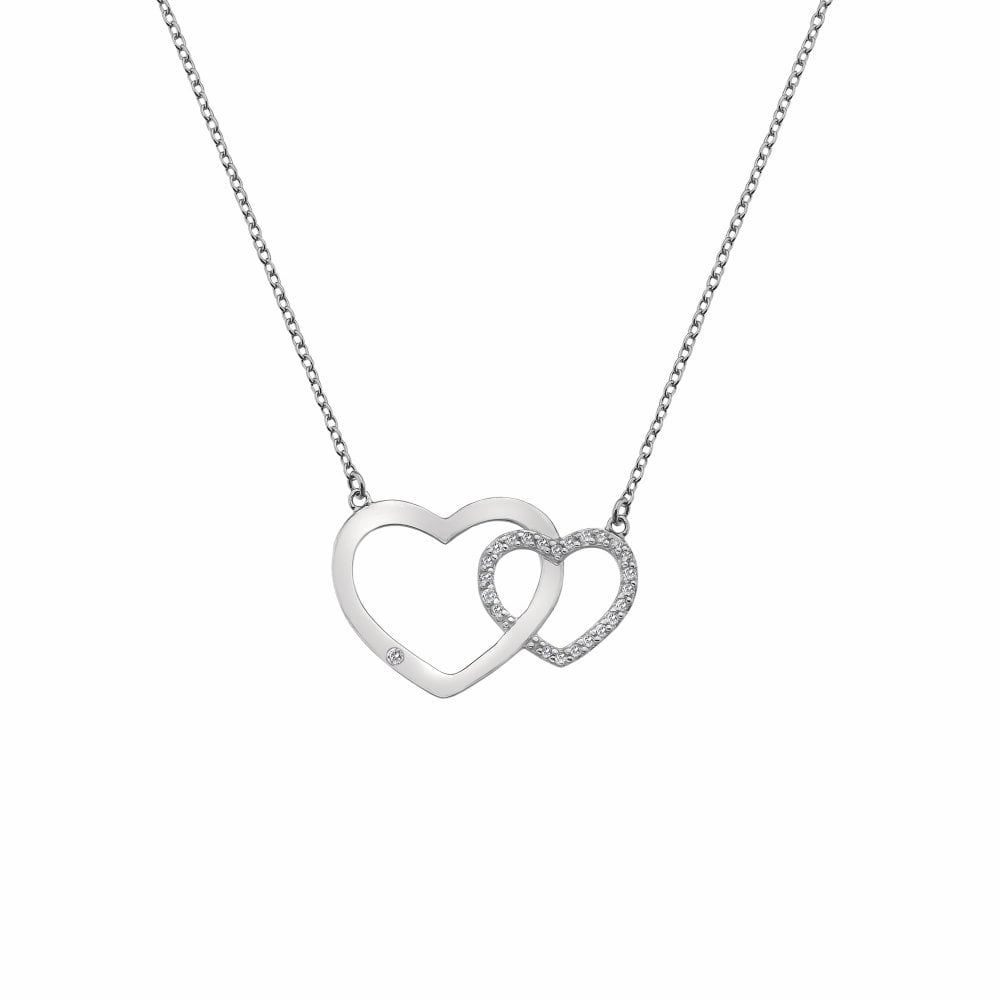 Hot Diamonds Striking Sterling Silver Heart Necklace