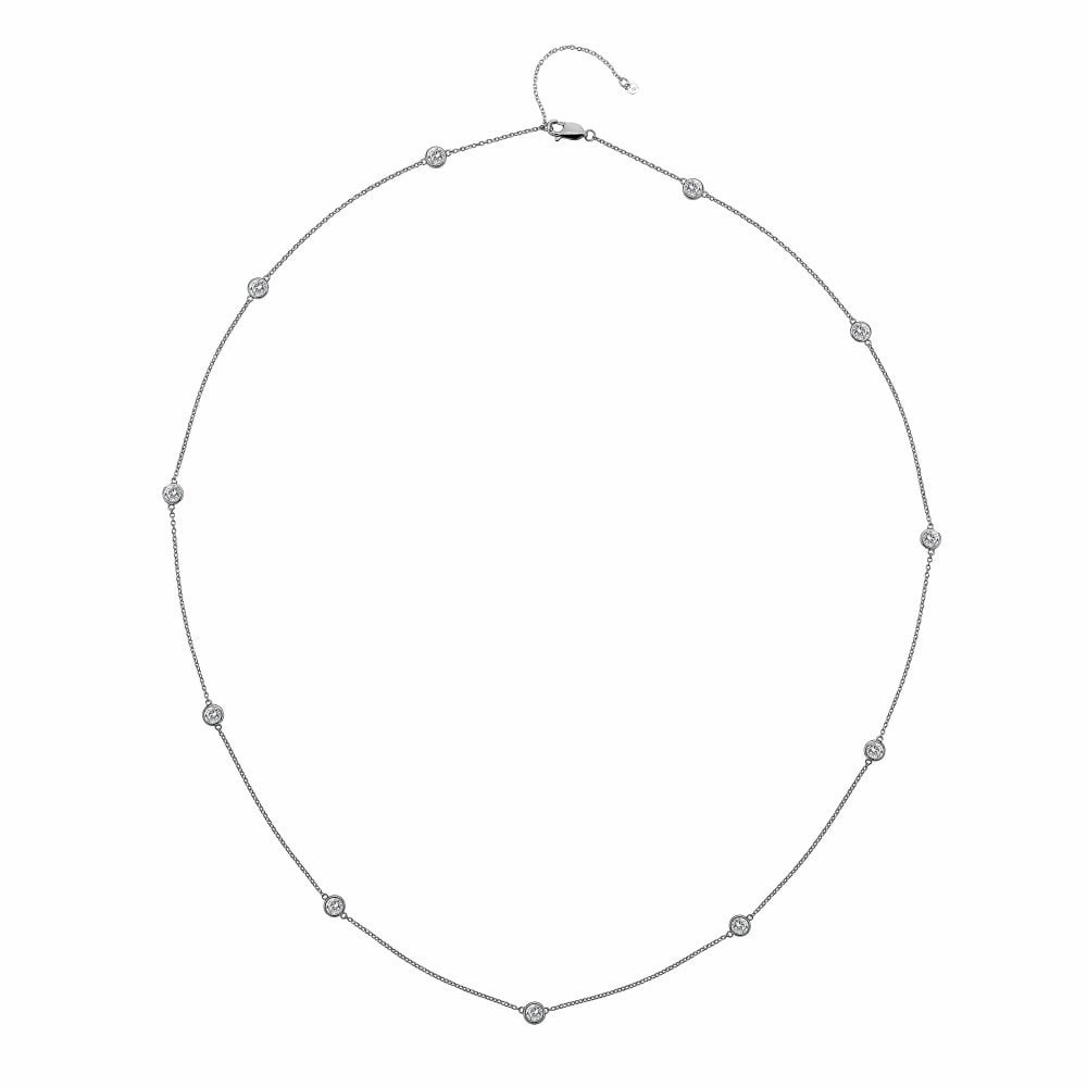 Hot Diamonds Tender Sterling Silver White Topaz Intermittent Necklace