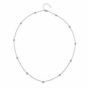 Hot Diamonds Tender Sterling Silver White Topaz Intermittent Necklace