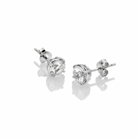 Hot Diamonds Tender Sterling Silver White Topaz Solitaire Stud Earrings
