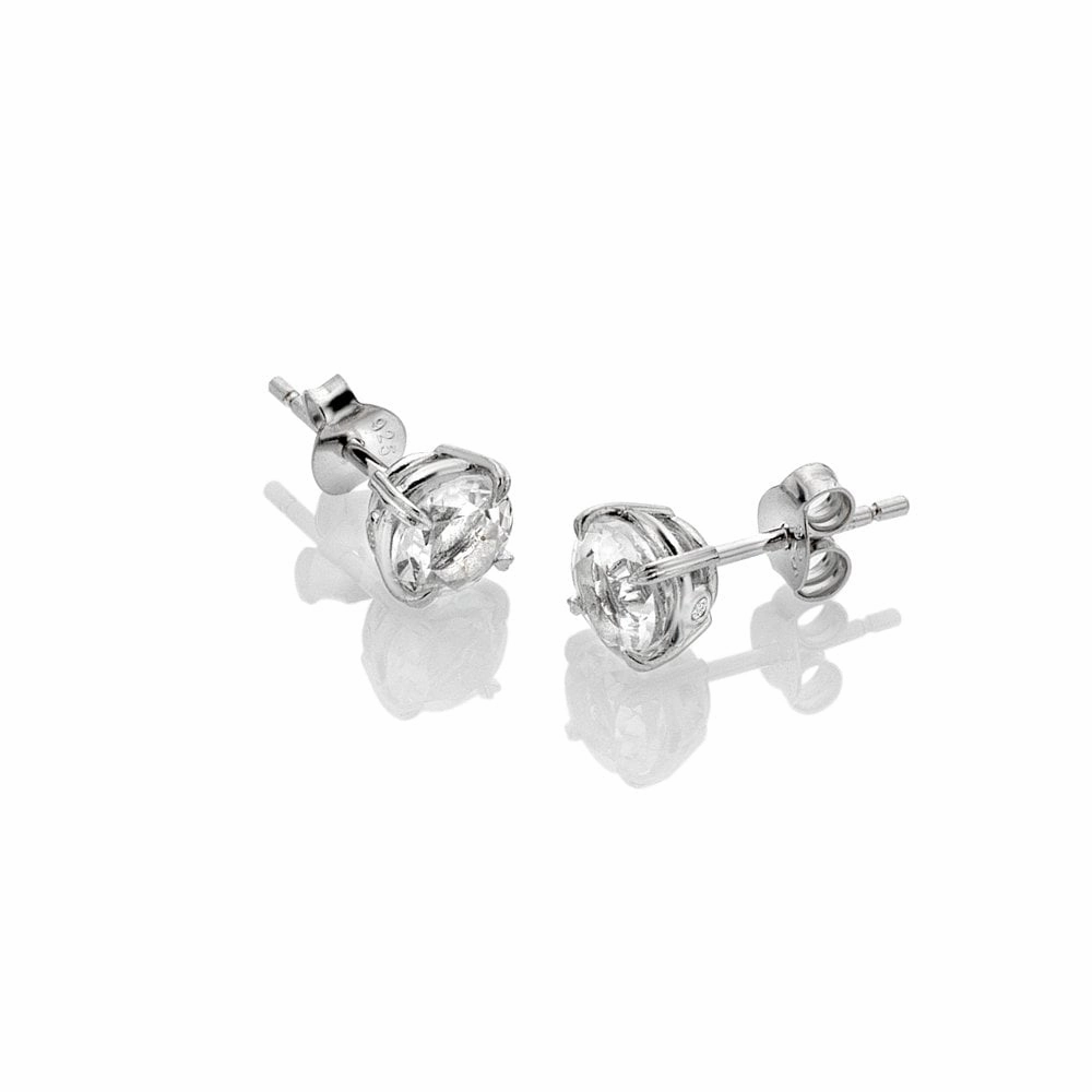 Hot Diamonds Tender Sterling Silver White Topaz Solitaire Stud Earrings