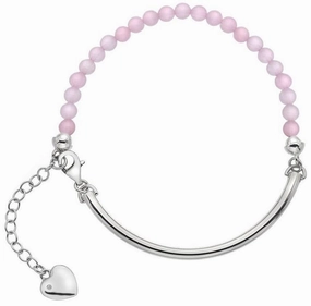 Hot Diamonds Trend Sterling Silver Rose Quartz Festival Bracelet
