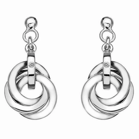 Hot Diamonds Trio Sterling Silver Diamond Circle Drop Earrings