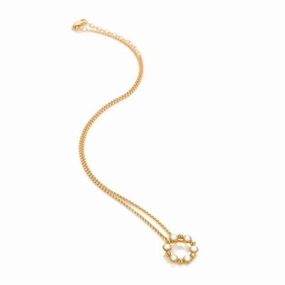 Hot Diamonds x Jac Jossa Calm Gold Plated Sterling Silver Circle Pendant