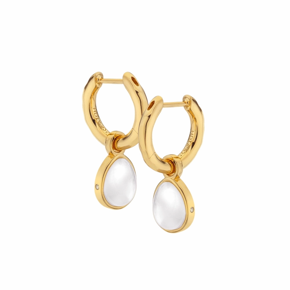 Hot Diamonds x Jac Jossa Calm Gold Plated Sterling Silver Mother of Pearl Earrings