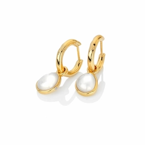 Hot Diamonds x Jac Jossa Calm Gold Plated Sterling Silver Mother of Pearl Earrings