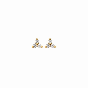 Hot Diamonds x Jac Jossa Gold Plated Sterling Silver White Topaz Micro Stud Earrings