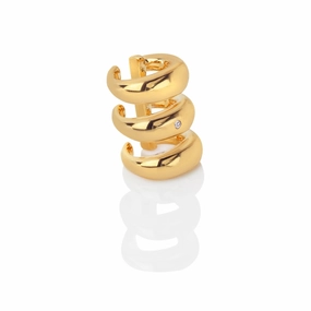 Hot Diamonds x Jac Jossa Soul Gold Plated Sterling Silver Organic Triple Ear Cuff
