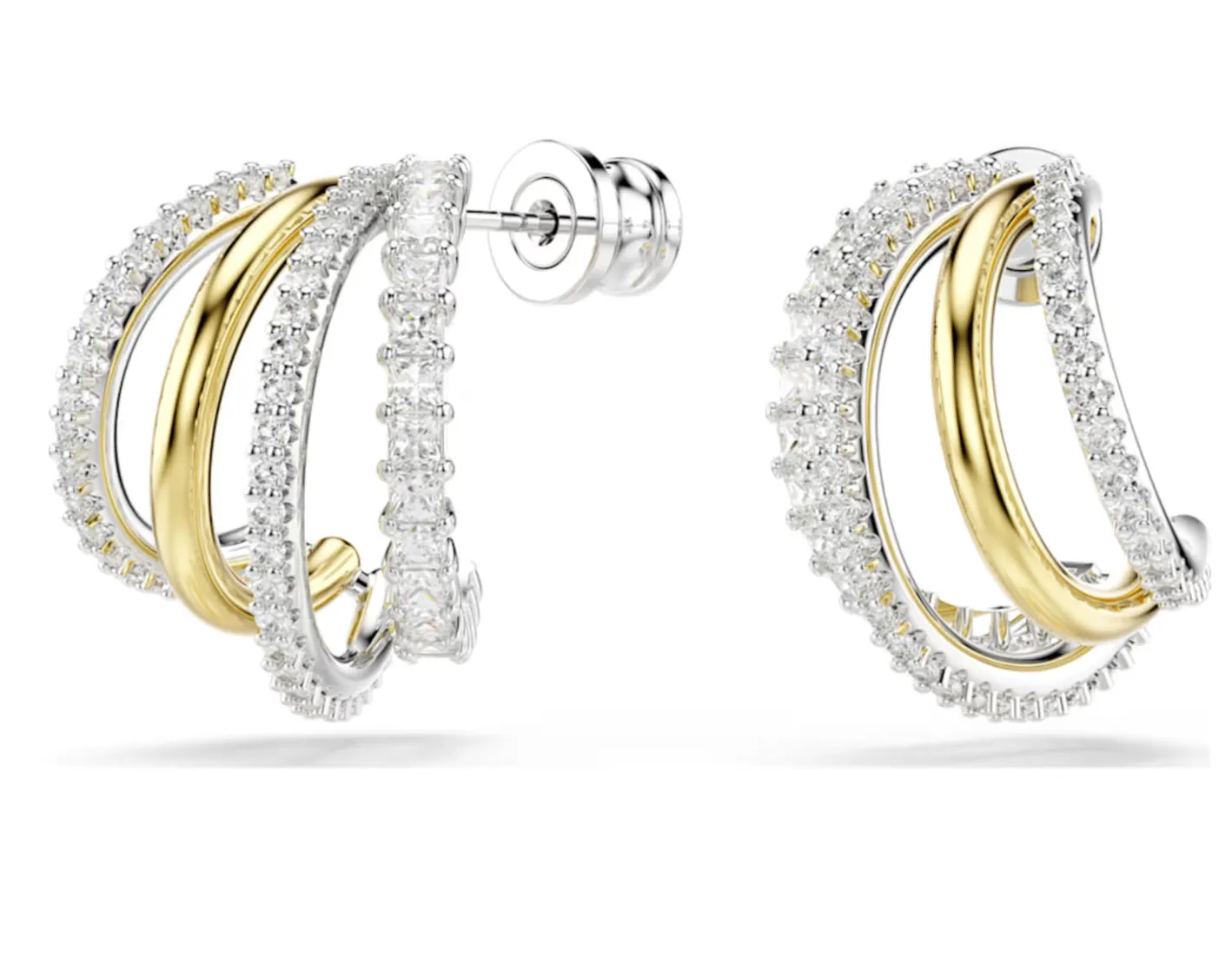 Hyperbola 4 Hoop Silver Earrings