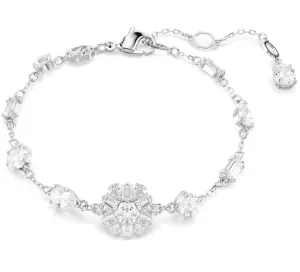 Idyllia Mixed Cut, Snowflake, White Rhodium Plated Stud Bracelet