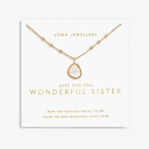 Just For You Wonderful Sister Gold 46cm   5cm Necklace 6360