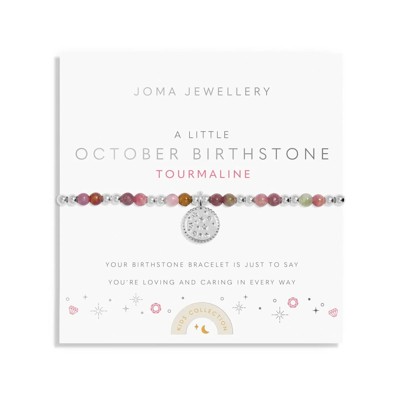 Kids A Little October Birthstone Silver Plated Bracelet C791