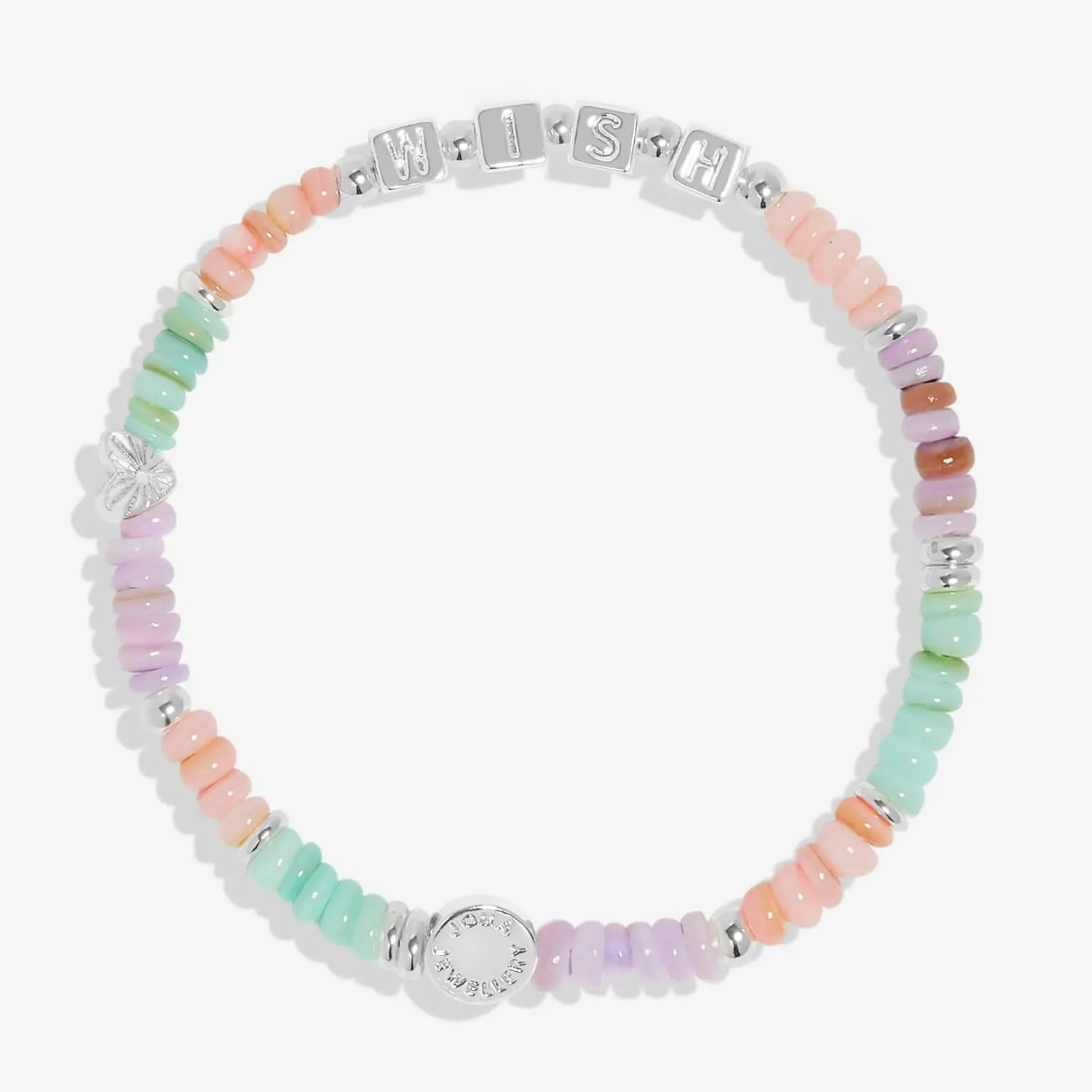 Kids Happy Little Moments Birthday Wish Silver Plated Bracelet C736