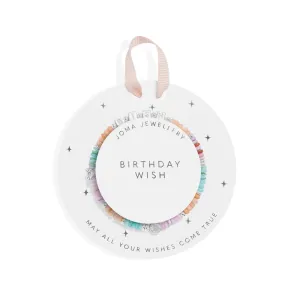 Kids Happy Little Moments Birthday Wish Silver Plated Bracelet C736