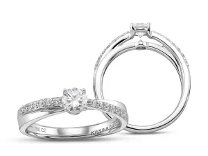 Kissing Diamonds Ring Diamond Cluster