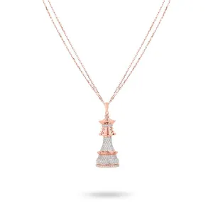 Ksenia Mirella The Queen 18ct Rose Gold 4.00ct Diamond Pave Necklace
