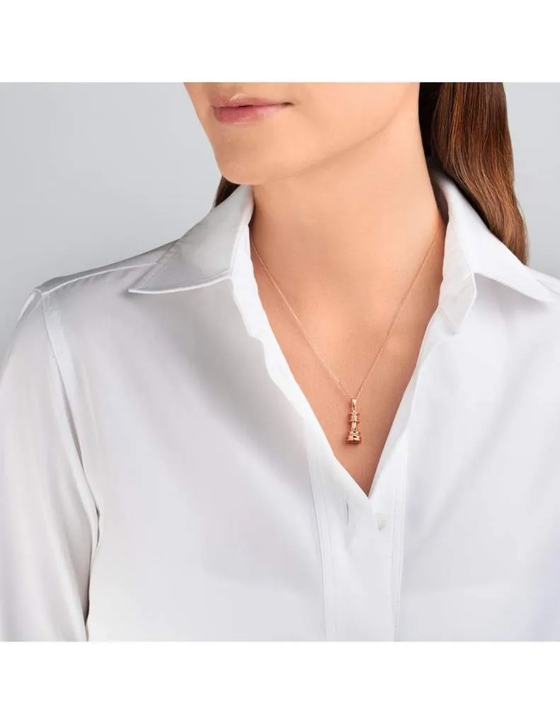 Ksenia Mirella The Queen Yellow Gold 0.10ct Diamond Chess Necklace