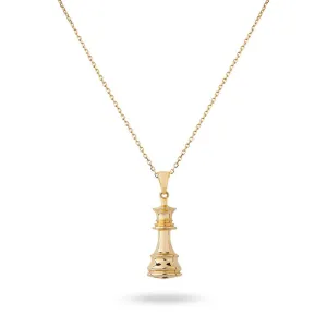 Ksenia Mirella The Queen Yellow Gold Chess Necklace