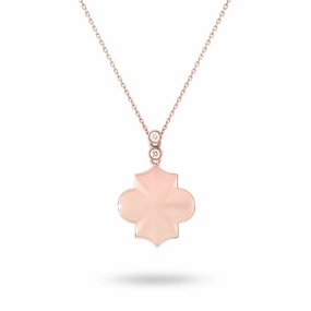 Ksenia Mirella Regal 18ct Rose Gold 0.14ct Diamond Necklace