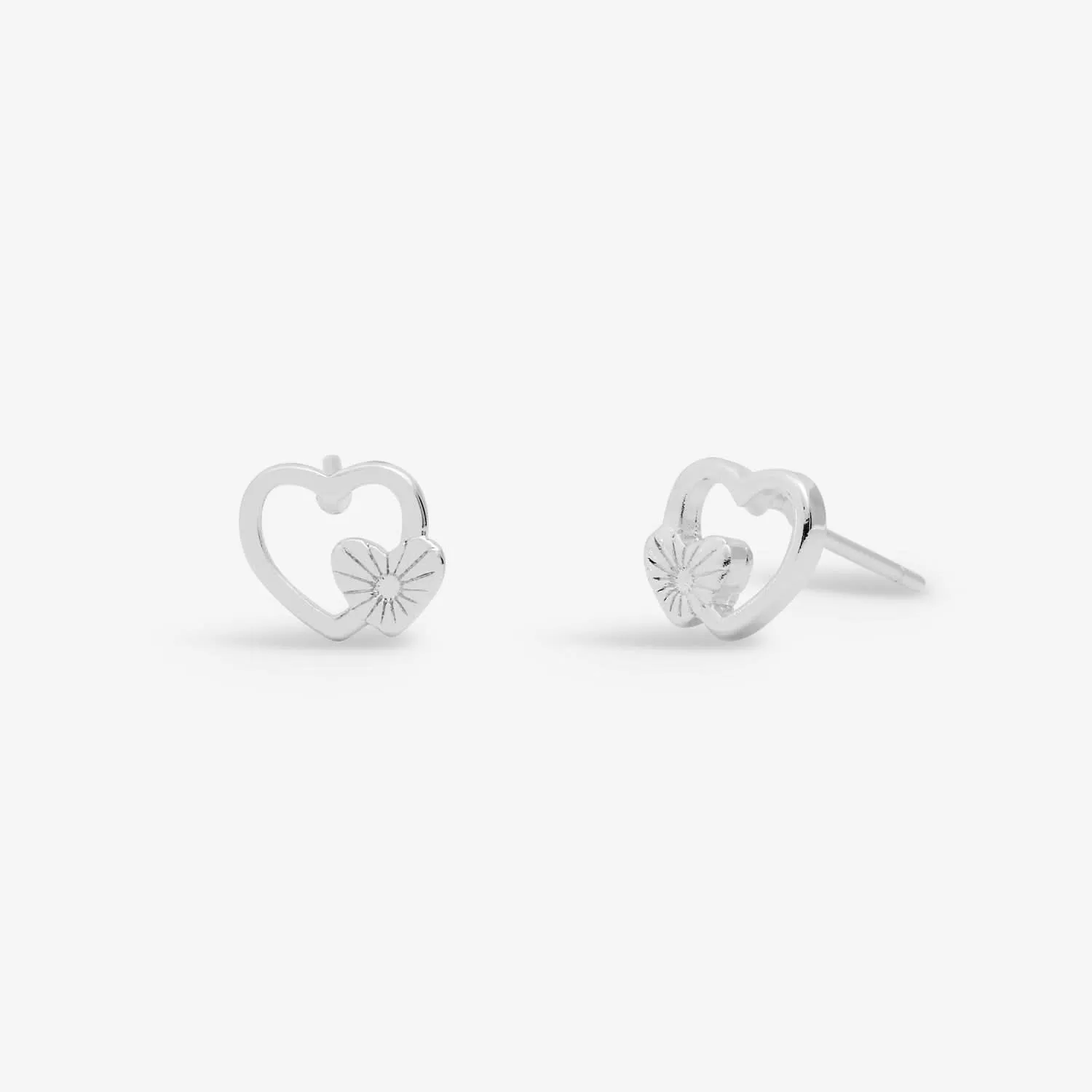 Lifes A Charm Daughter Silver Plated Earrings 7862