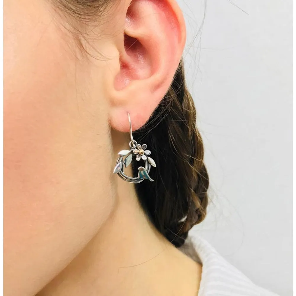 Linda Macdonald Entwined Sterling Silver 9ct Gold Earrings