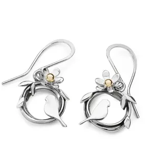 Linda Macdonald Entwined Sterling Silver 9ct Gold Earrings
