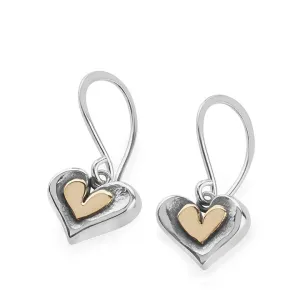 Linda Macdonald Lucky Penny Sterling Silver 9ct Gold Drop Earrings