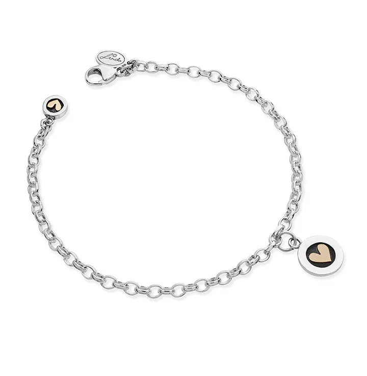 Linda Macdonald Meadow Sterling Silver 9ct Gold Bracelet