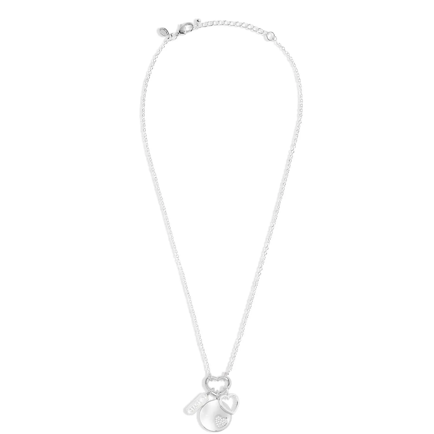 Little Links Heart Clasp So Loved Charms Silver Plated Necklace 7547
