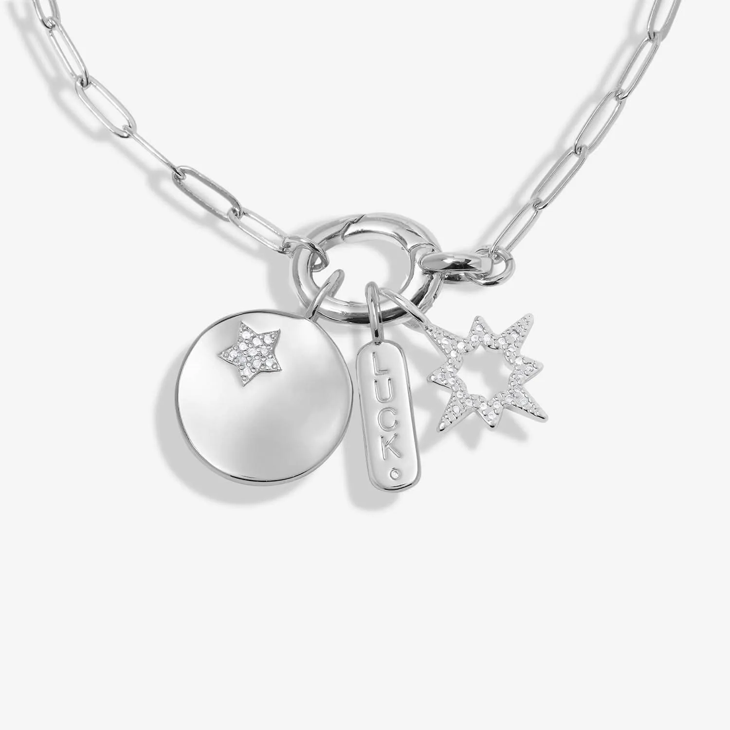 Little Links Oval Clasp Luck Charms Silver Plated Bracelet 7543