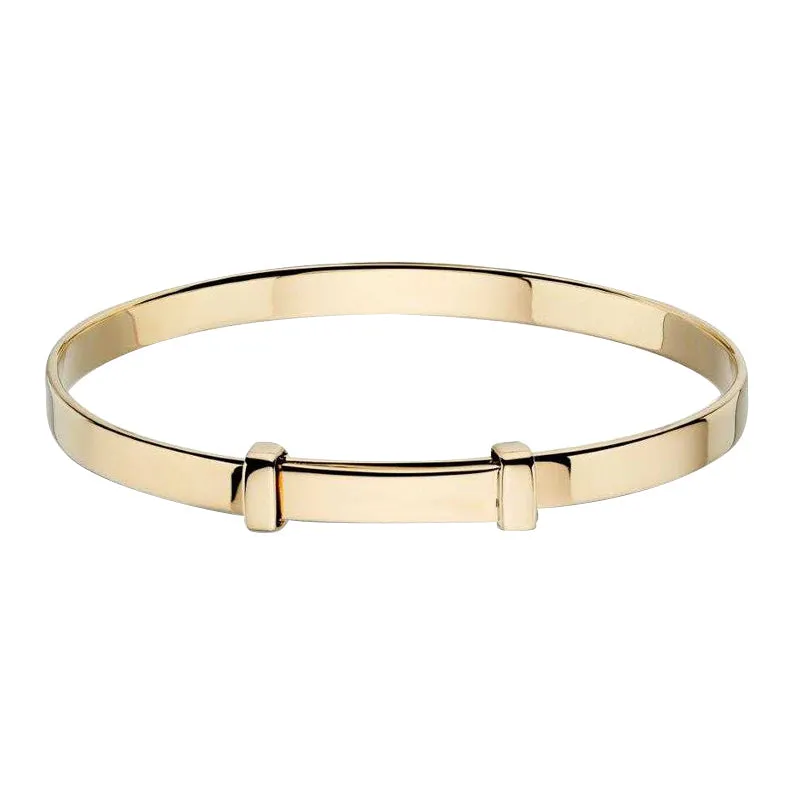 Little Star Flores Gold Plated Sterling Silver Baby Bangle