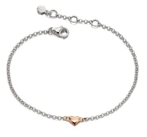Little Star Georgiana Rose Gold Plated Sterling Silver Heart Bracelet