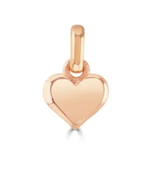 Little Star Rose Gold Plated Sterling Silver Heart Charm