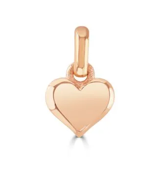 Little Star Rose Gold Plated Sterling Silver Heart Charm