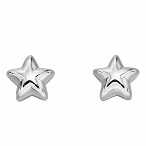 Little Star Sterling Silver Elle Star Childs Stud Earrings