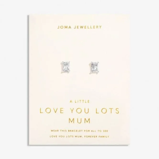 Love From Your Little Ones Love You Lots Mum Silver Plated Stud Earrings 7306