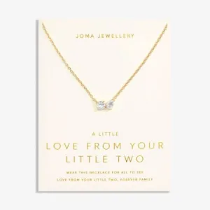 Love From Your Little Ones Two Gold Plated 46cm   5cm Necklace 6916