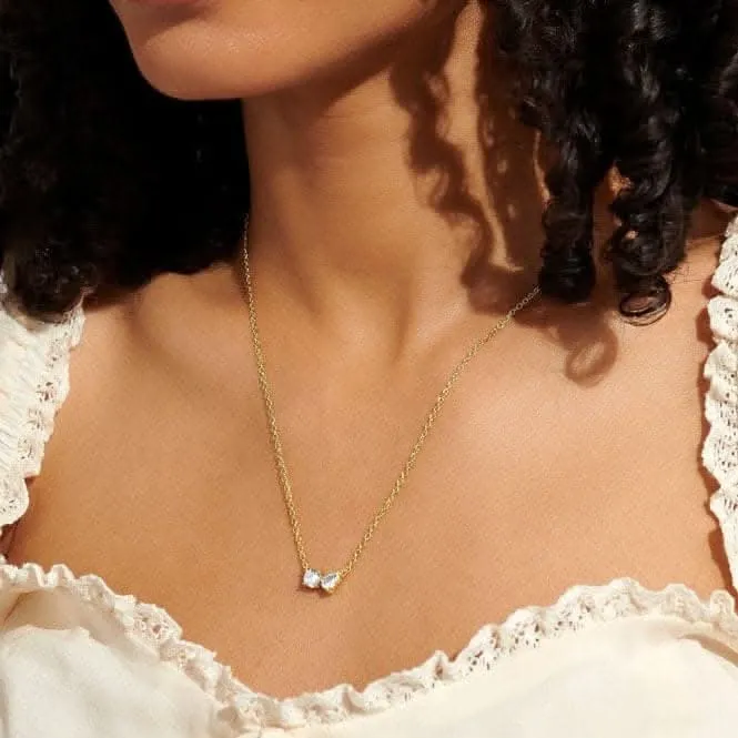 Love From Your Little Ones Two Gold Plated 46cm   5cm Necklace 6916