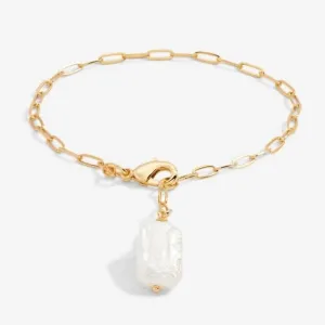 Lumi Pearl Pearl Chain Gold 19cm Total Length Bracelet 6204