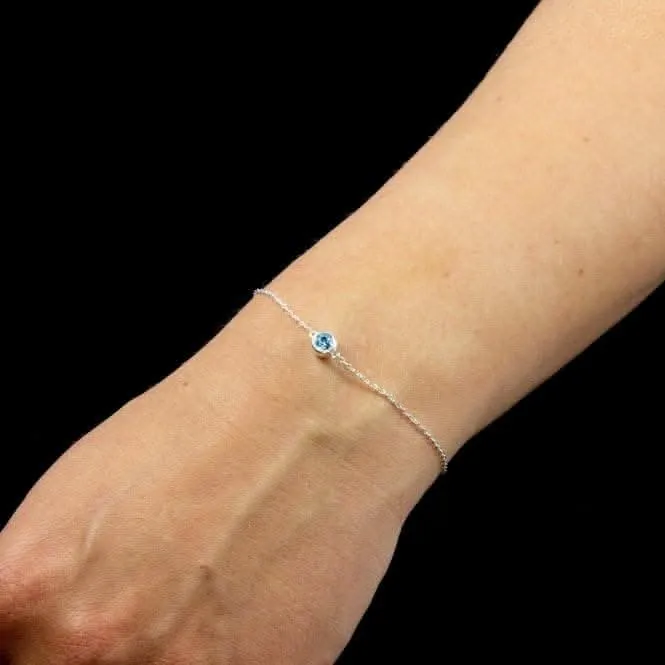 March Birthstone Bracelet with Swarovski Crystal B5286