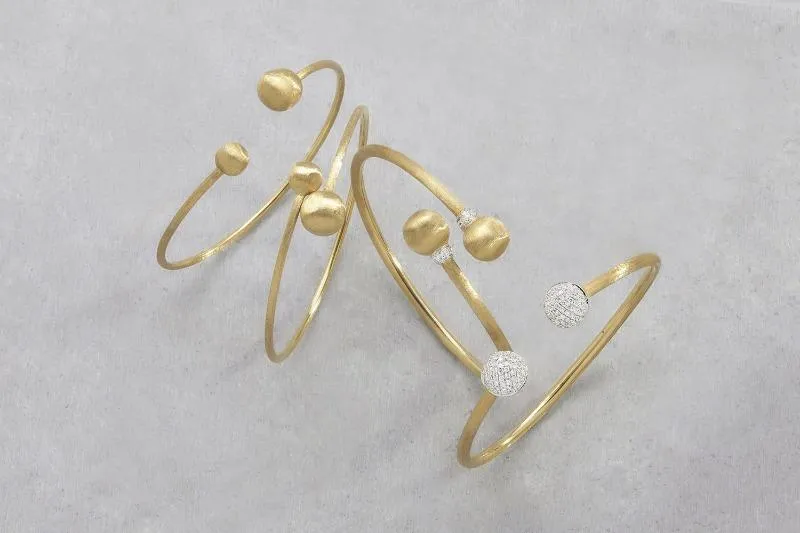 Marco Bicego Africa 18ct Yellow Gold 0.06ct Diamond Bangle