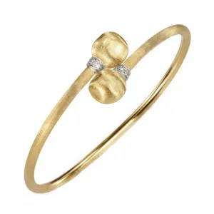 Marco Bicego Africa 18ct Yellow Gold 0.06ct Diamond Bangle